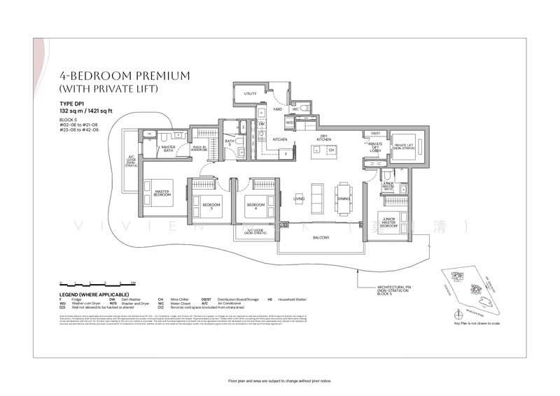 Floor plan — Zyon Grand – 4-Bed 4-Bath with Pool View & Private Lift