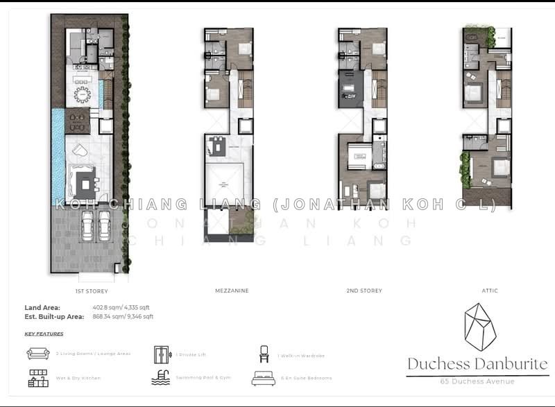 間取り図 — Brand New 3-Storey Detached with Attic on Duchess Ave