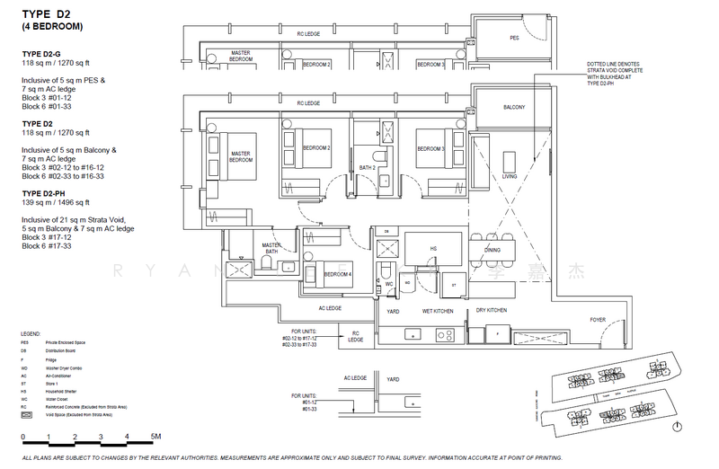Mặt bằng — The Continuum 4-Bed Premier Unit, 1,690 sqft – Freehold D15