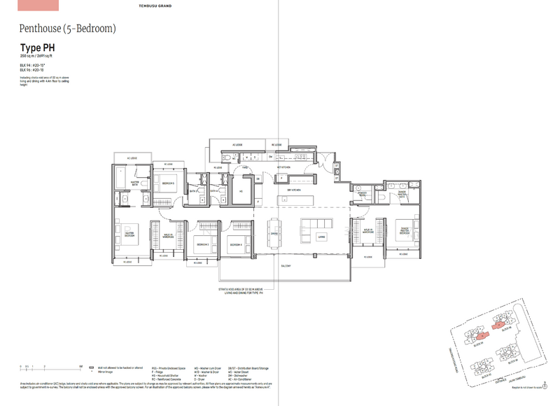Floor plan — Tembusu Grand 5-Bed Penthouse, 2691 sqft – D15