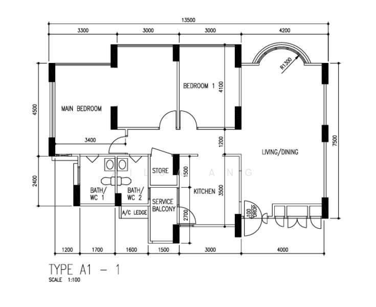 Floor plan — 4-Room Premium Apartment at Blk 640 Choa Chu Kang Street 64