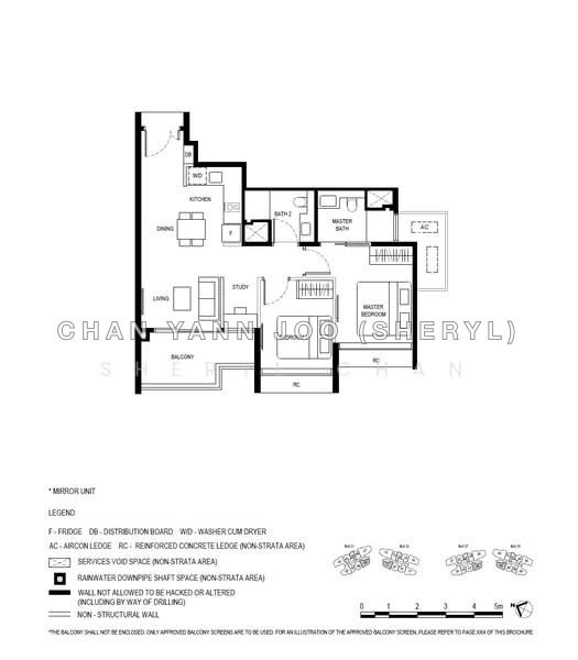 Mặt bằng — Kassia 2-Bedroom Freehold Condo at Flora Drive, D17